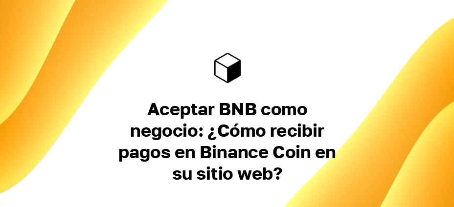 Aceptar BNB como negocio: ¿Cómo recibir pagos en Binance Coin en su sitio web?