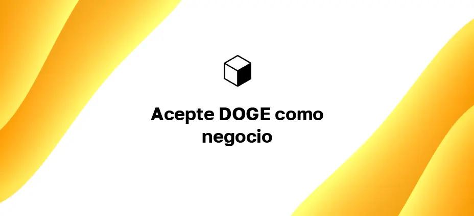 Acepte DOGE como negocio: ¿Cómo recibir pagos en DOGE en su sitio web?