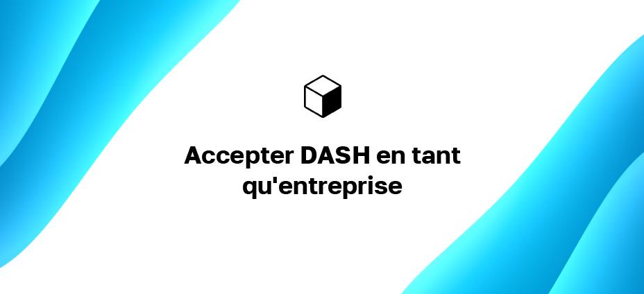 Accepter DASH en tant qu'entreprise : comment être payé en Dash sur votre site Web ?