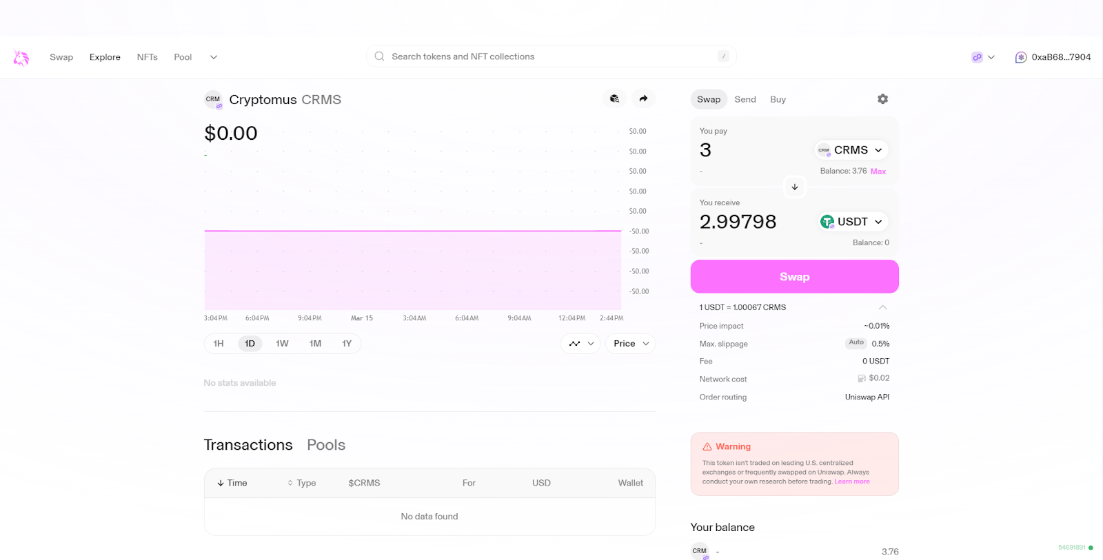 how-to-swap-CRMS-to-USDT-7